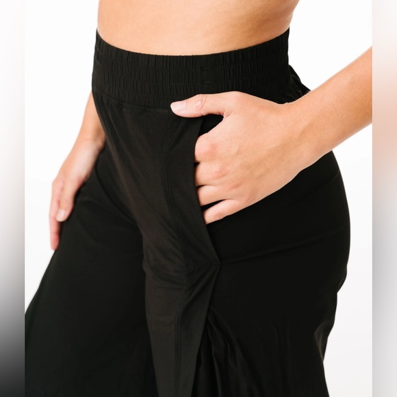 Zyia Large Black Work Flow Pants Wide Leg Gaucho 🖤 - Picture 5 of 12